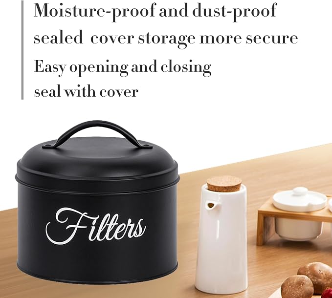 Black Enamel Basket Coffee Filter Holder - Image 5