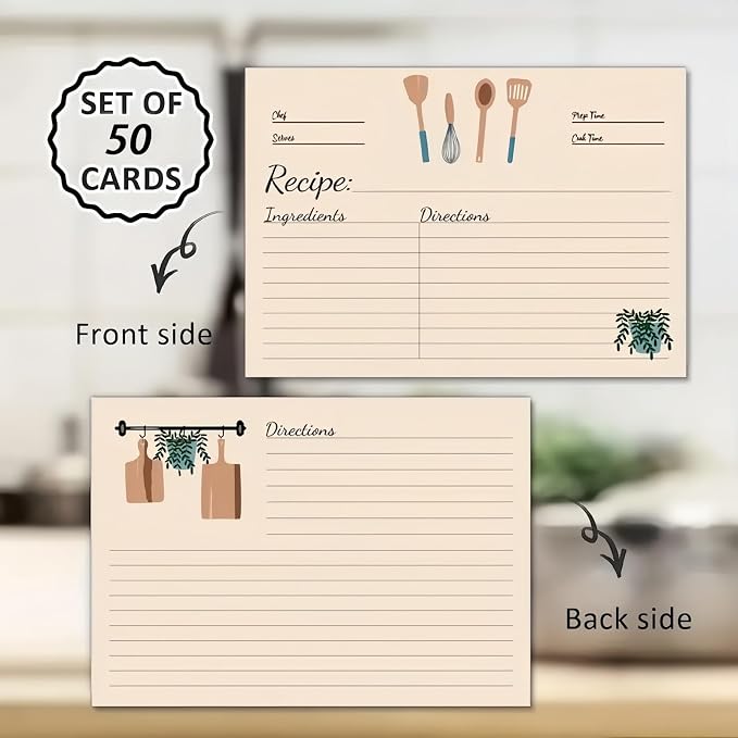 YOJO Recipe Cards, Double Sided Cardstock - Image 2