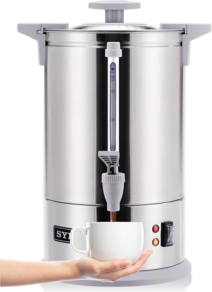 SYBO Commercial Grade Stainless Steel Percolate Coffee Maker Hot Water Urn by Sybo
