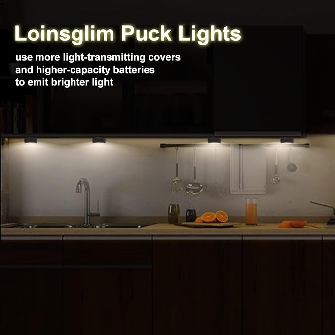 Puck Lights with Remote Control, Wireless LED Puck Light - Image 4