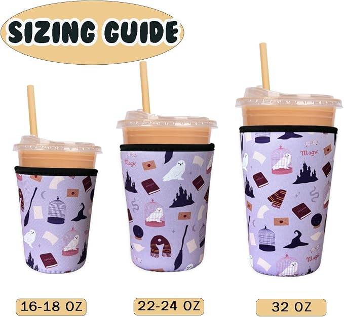 Reusable Insulated Neoprene Iced Coffee Cup Sleeve, Durable Drink Sleeve - Image 5