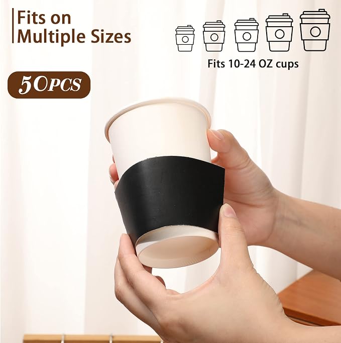 Sabary 50 Pcs Coffee Cup Sleeves - Image 4