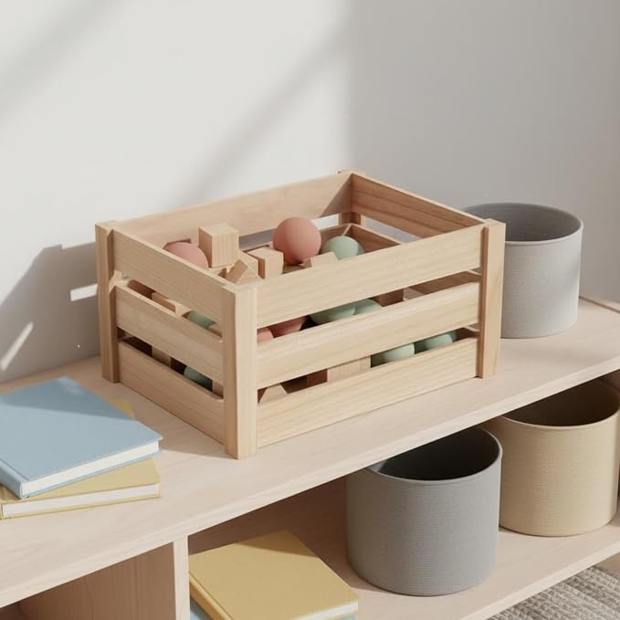 Wooden Storage Crate Multi Use Plant Holder Crate Sturdy Nesting Wooden Crates - Image 3