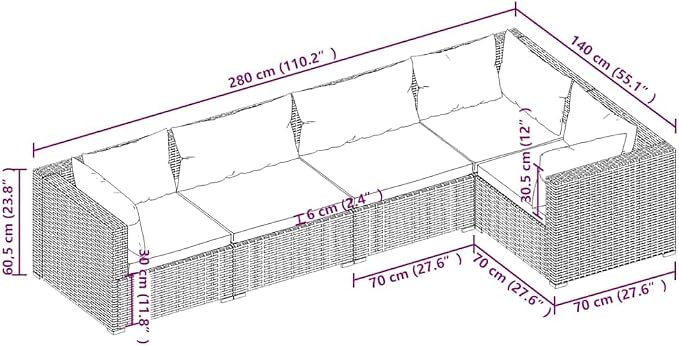 5-Piece Garden Lounge Set - Image 5