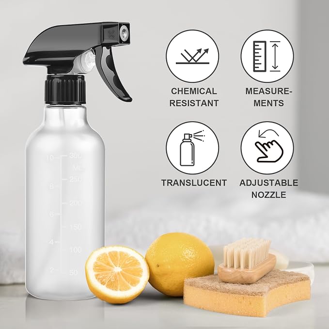 Bealee Spray Bottles 2 Pack, 10 Oz, Mist & Stream, Heavy Duty Spraying Empty - Image 6