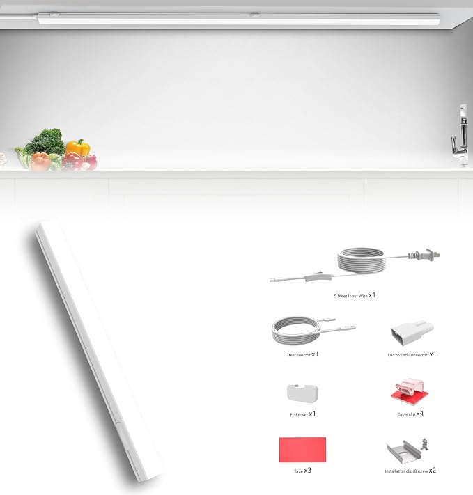 Leetdud Under Cabinet Lighting Plug in, 16 Inch 1 Pc, Linkable AC120V 3CCT - Image 6