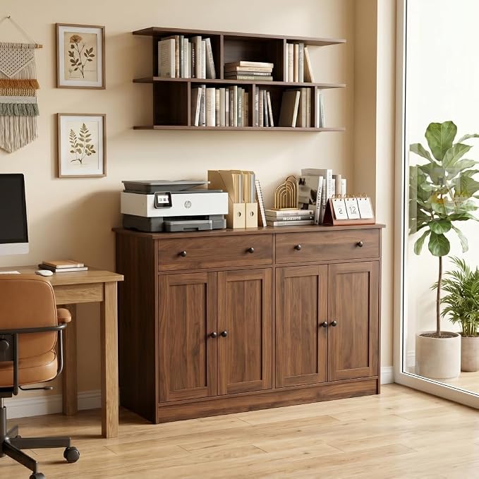 holzart 49" Brown Buffet Cabinet - Image 7