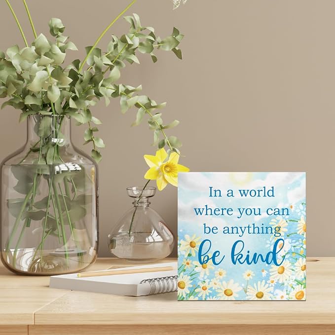 In A World Where You Can Be Anything Be Kind Wood Box Sign, Classroom Decor - Image 5