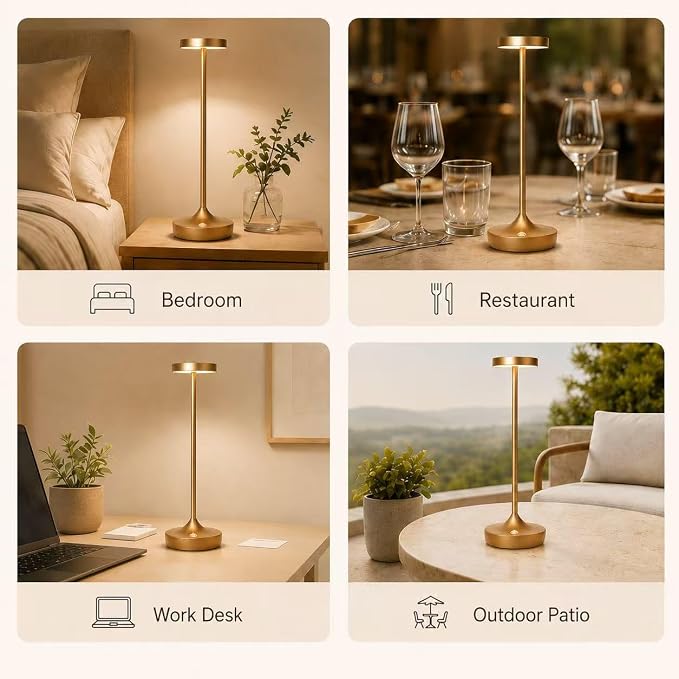 Rechargeable Cordless Table Lamps, 6000mAh Portable LED light, Battery Operated - Image 4