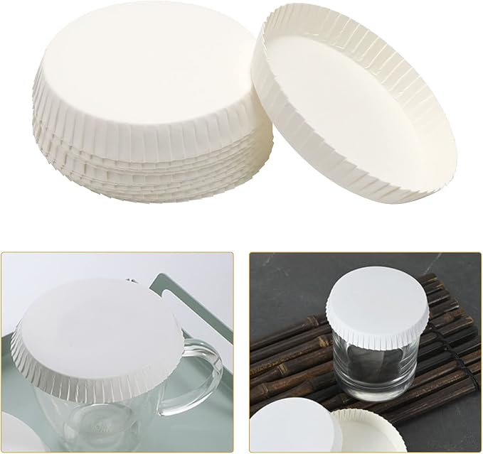 100pcs Disposable Cup Coverware 8.5 X 8.5cm Coffee Cup Drinking Lid Paper Cup - Image 5