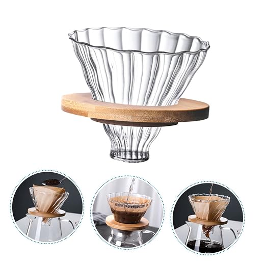 KALLORY 1Set High Borosilicate Glass Coffee Drip Filter Cup - Image 7