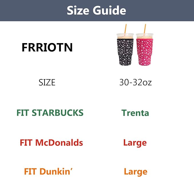 2 Pack Reusable Iced Coffee Sleeves - Image 2