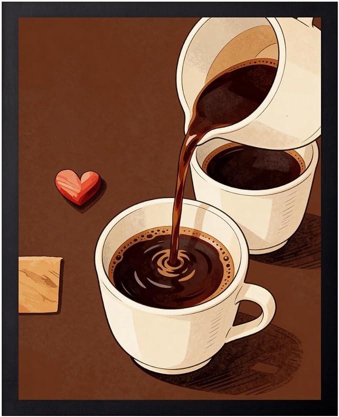 Lawrence Williams Designs Pouring Coffee Poster by LawrenceWilliamsDesigns