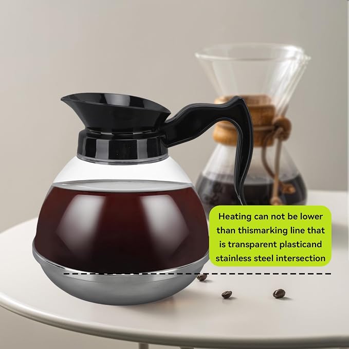 1.2QT Universal Coffee Pot, Coffee Decanter Pot Commercial Coffee Maker Pot - Image 3