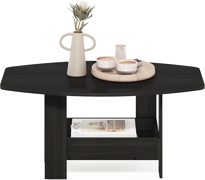 Furinno Simple Design Coffee Table, 2-Tier Modern Center Table - Image 4
