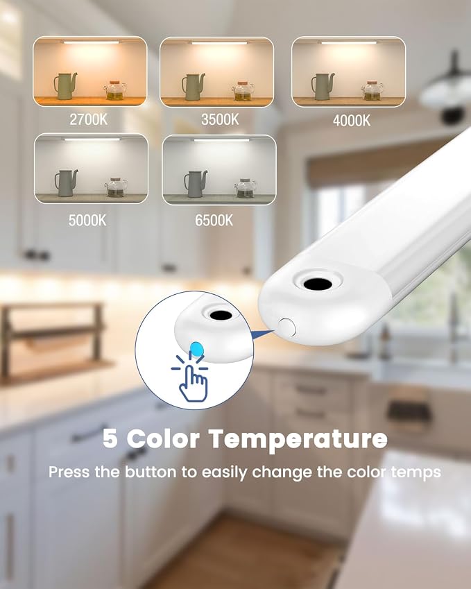 MYPLUS 16" Under Cabinet Lighting, Hand Wave Sensor Under Counter Lights - Image 5