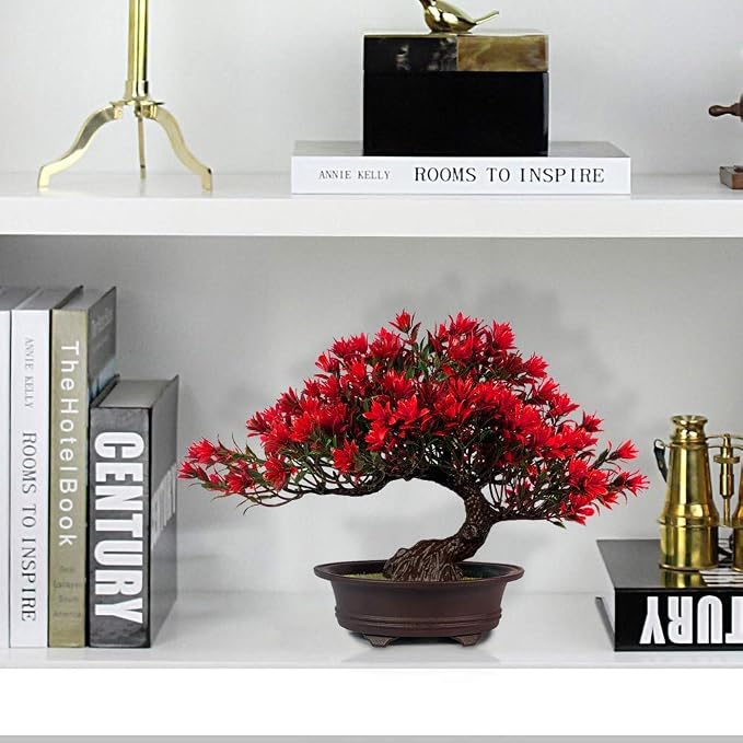 Small Fake Plants Desk Decor Artificial Bonsai - Image 3
