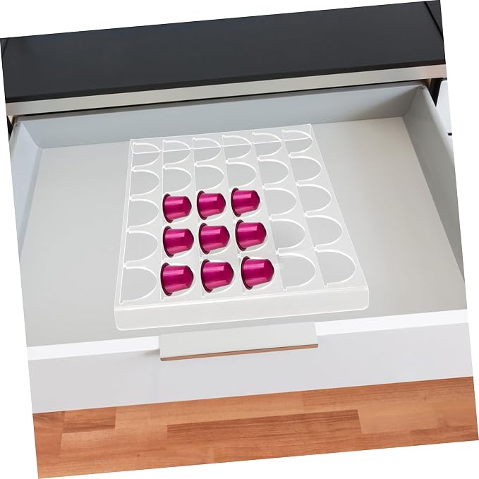 balacoo Acrylic Coffee Capsule Rack 30 Compartments Multi-Grid Organizer - Image 7