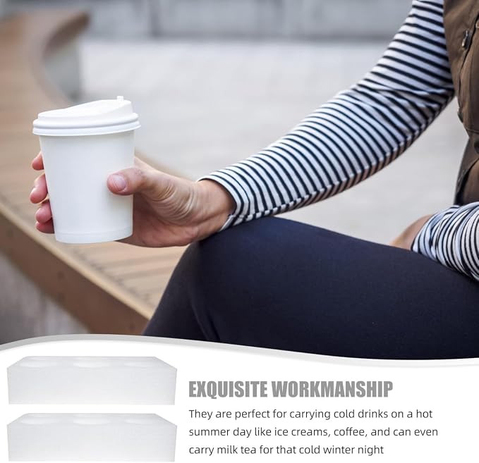 2Pcs Commercial Cup Holder Trays Waterproof Beverage Packing Trays - Image 3