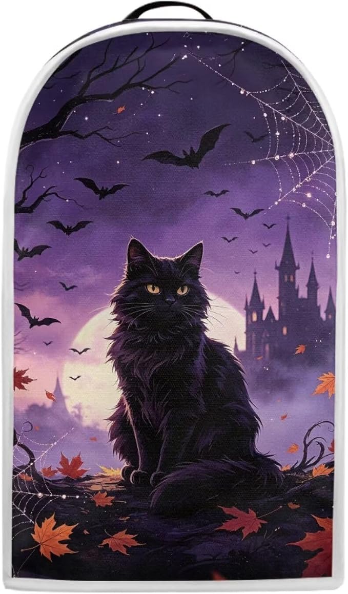 Leaves Black Cat Blender Dust Cover, Anti Fingerprint Polyester Stand Mixer or - Image 2