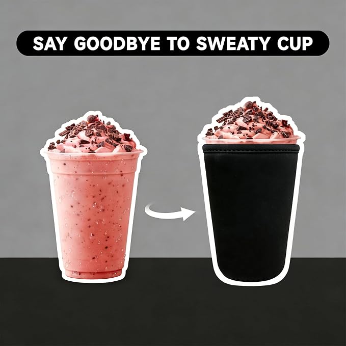 Reusable Insulated Neoprene Iced Coffee Sleeves - Image 2