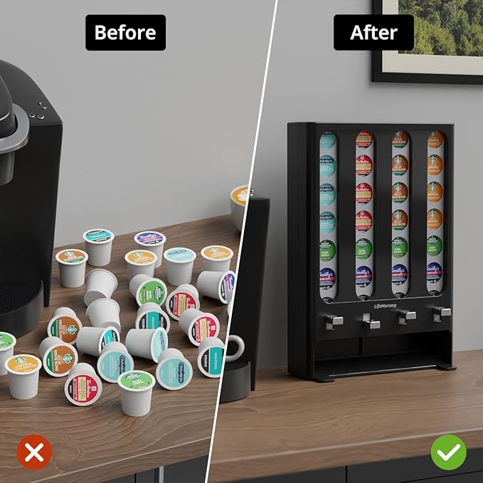 LifeMoreasy K Cup Holder Creative Coffee Pods Storage Stand Vending-Style K Pod - Image 5