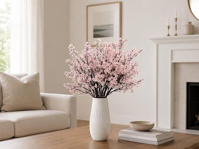 Mandy's 6 Bundles Artificial Light Pink Baby’s Breath Flowers | 18.5 Inch Silk - Image 8