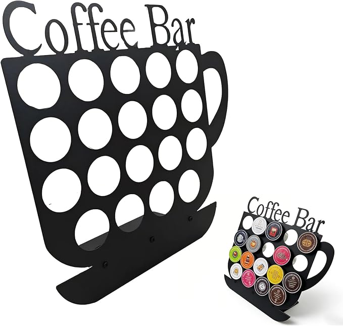 Metal K Cups Holder Display, Holds 19 Coffee Pods, Coffee Bar Organizer by Unknown