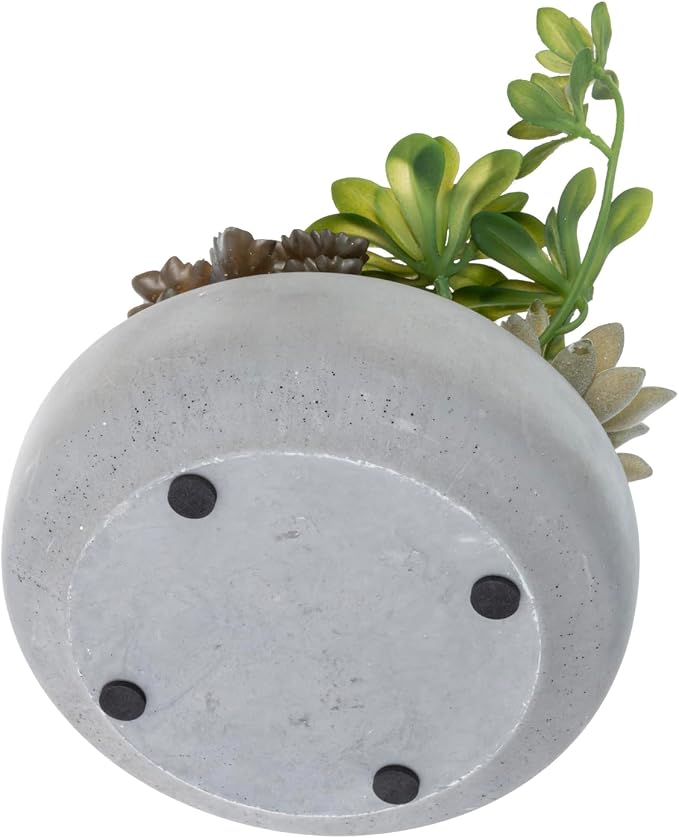 MyGift Assorted Indoor Fake Plants Artificial Succulent Arrangement in Round - Image 7