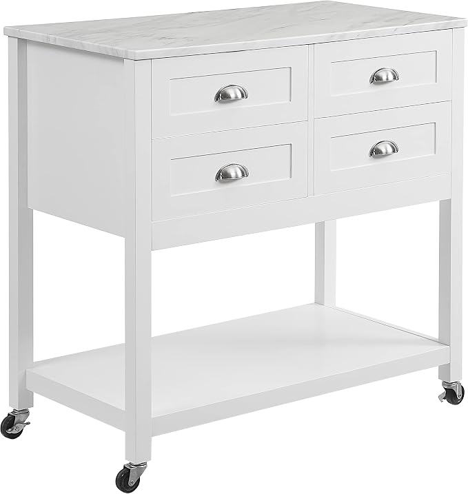Crosley Furniture Connell Rolling Kitchen Island Cart, Microwave Stand by CrosleyFurniture