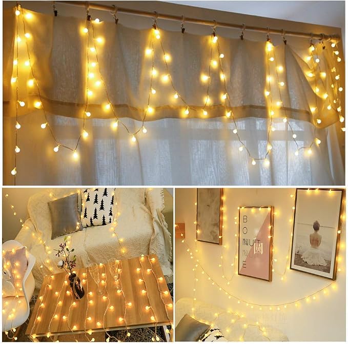 Merdeco Globe, Plug in String Lights 10ft/3m 20 LED Bulb Warm White Fairy Lights - Image 6