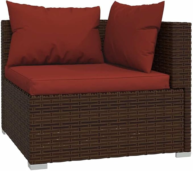 4 Piece Garden Lounge Set, Modular Poly Rattan Seating - Image 3