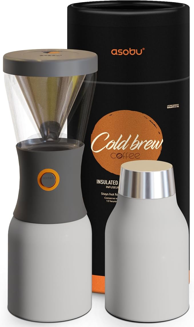 asobu Cold Brew Coffee Maker, Award-Winning 40oz Insulated Cold Brew Brewer by Asobu