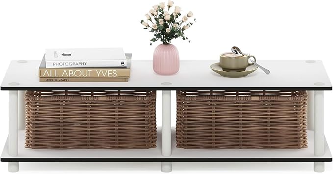 Furinno JUST TV Stand, 2-Tier Wide Entertainment Center - Image 4