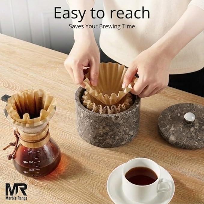 Marble Coffee Filter Holder – 6 inch Handmade Oceanic Coffee Filter Holder - Image 3