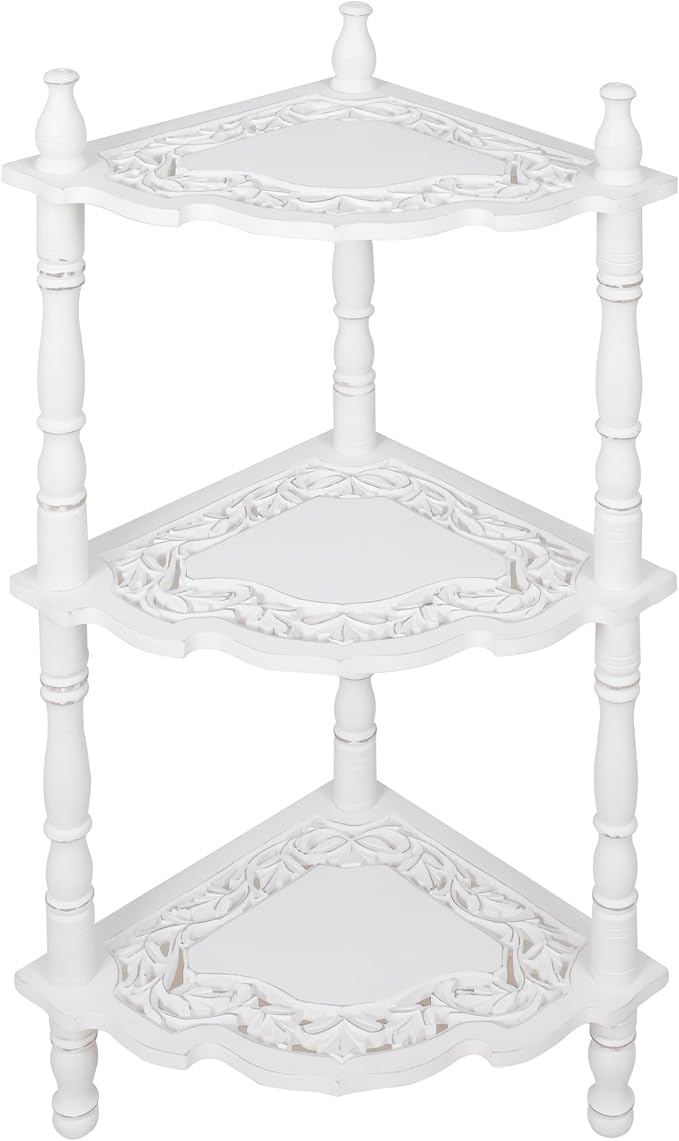 Corner Book Shelf, Corner Table, Corner Shelf Stand, Bathroom Corner Shelf - Image 7