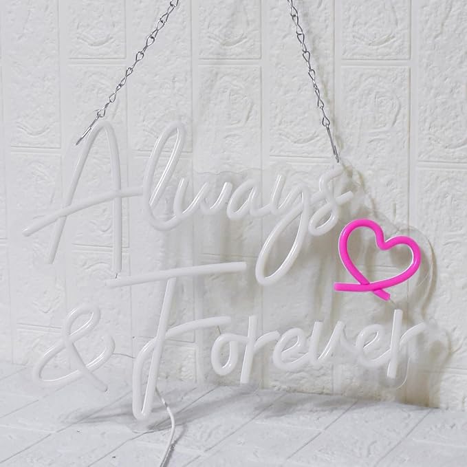 Always Forever Neon Sign Warm White Neon Light Sign, Letters Wedding Led Neon - Image 6