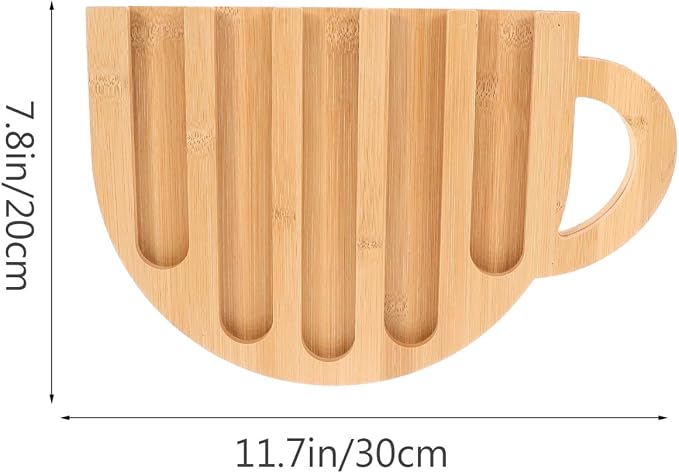 Toyvian Wooden Coffee Capsule Container Mug-shaped Pod Holder Stand Rustic - Image 7