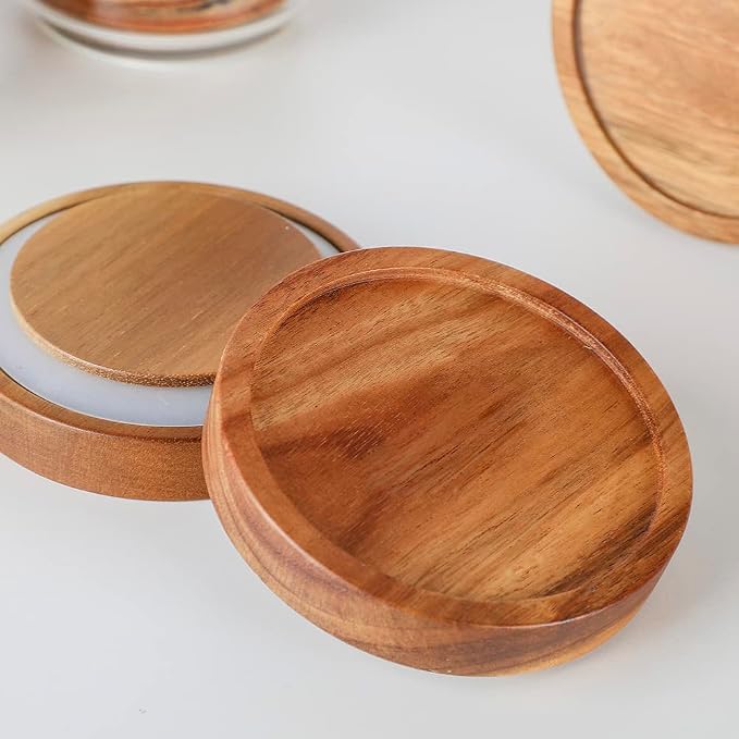 Glass Storage Jars with Wood Lid, Airtight Food Containers Stackable - Image 6