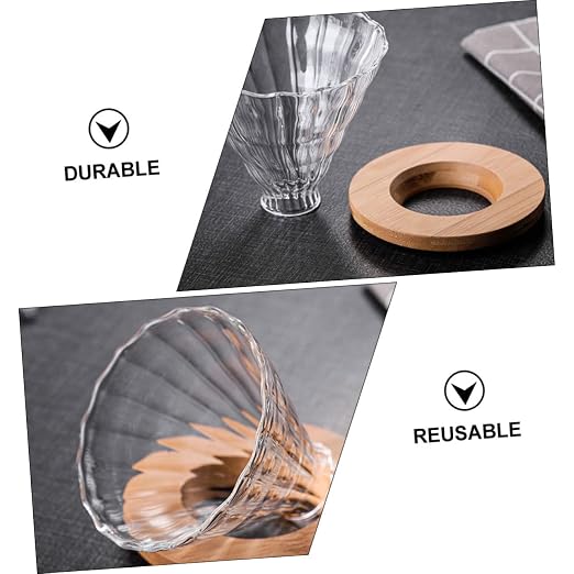 KALLORY 1Set High Borosilicate Glass Coffee Drip Filter Cup - Image 4