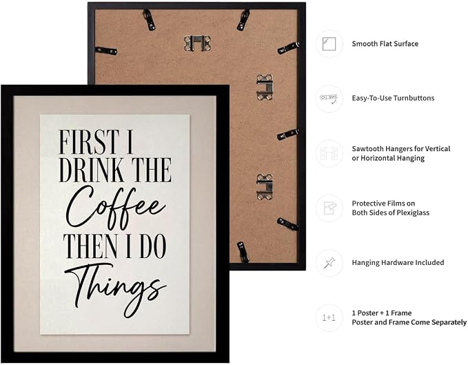 Lawrence Williams Designs First I Drink the Coffee Then I Do Things Poster - Image 3
