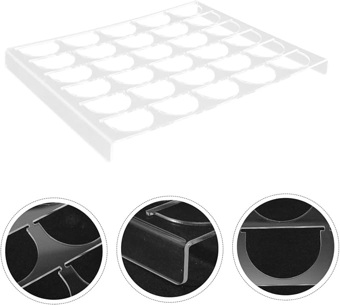 Lurrose Coffee Capsule Holder Rack Acrylic Espresso Capsule Organizer - Image 4