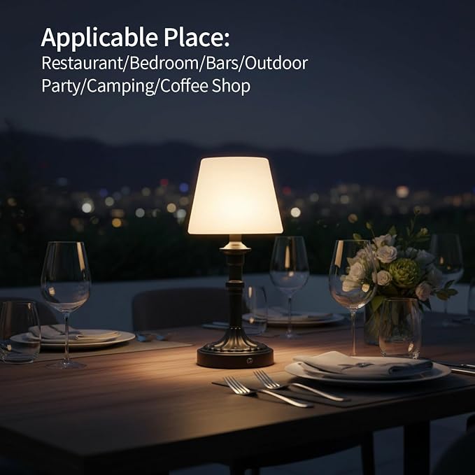 Cordless Table Lamp, Portable LED Desk Lamps, 5200mAh Battery Operated - Image 5