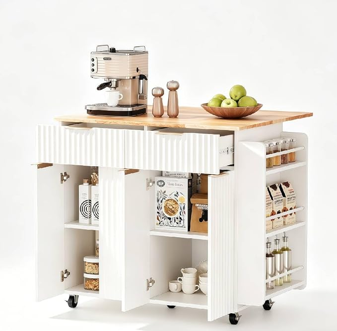 VINGLI Fluted Kitchen Island by VINGLI