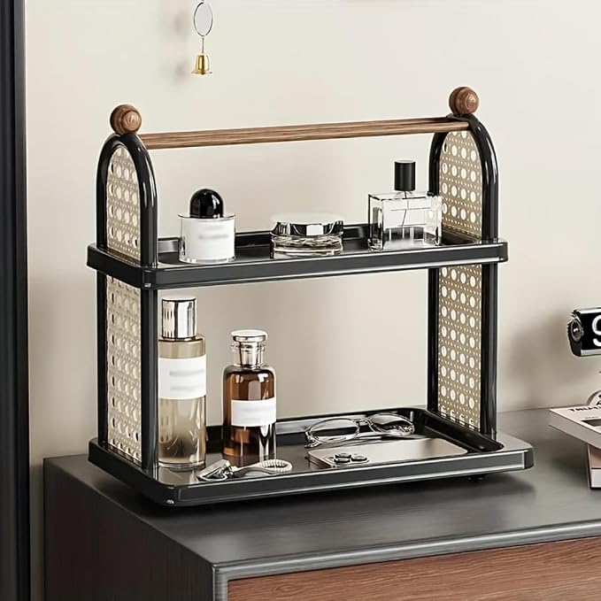 Matcha Station 2-Tier Organizer Storage Shelf, Mug Holder, Tabletop Display Rack - Image 4