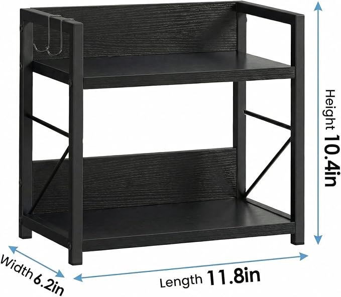 2 Tier Kitchen Counter Shelf Organizer, Coffee Bar Station Organizer, Space - Image 2