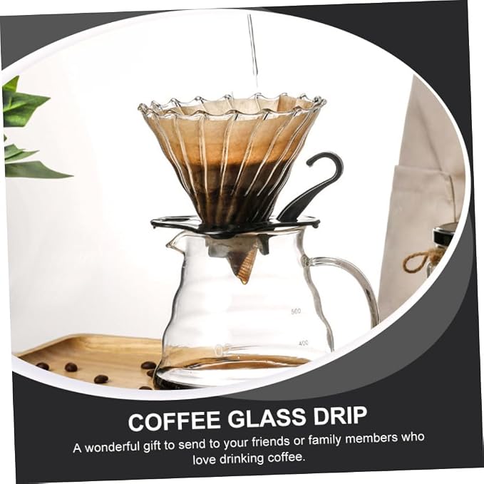Alipis 1set Reusable High Borosilicate Glass Coffee Funnel Handle Manual Coffee - Image 8