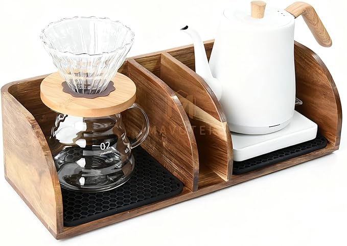 MAVOTER Acacia Coffee Bar Station Organizer Stand by MAVOTER