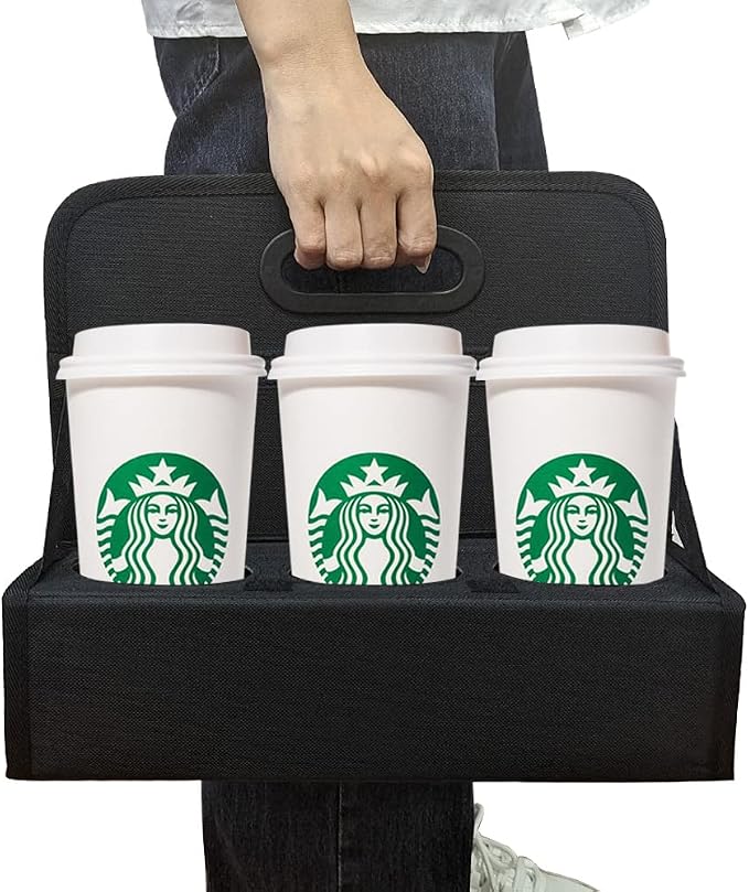 Boczif Cup Caddy Portable Drink Carrier or Cans Reusable, 6-Cup Holder by Boczif