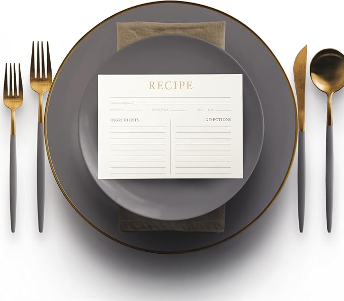 Dashleigh Elegant Recipe Cards 4x6 Double Sided, 50 Pack Thick Cardstock - Image 5